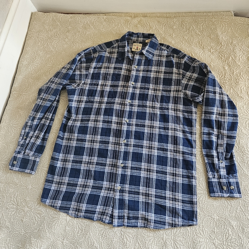 Red Head Brand Co. blue plaid button down mens large